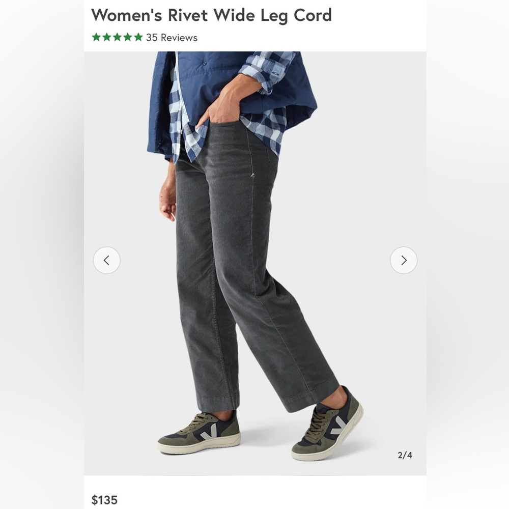 Stio women’s wide leg cord